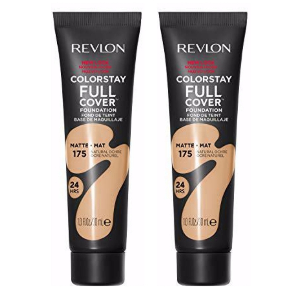2 Revlon ColorStay Full Coverage Cream Matte Foundation Makeup 175 Natural Ochre